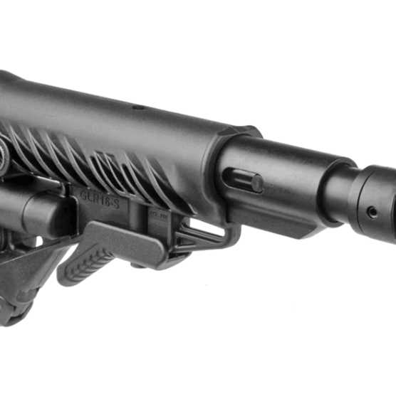 Телескопический складной приклад с амортизатором Fab Defense для САЙГА(AK-74M,АК-100-ые серии)0