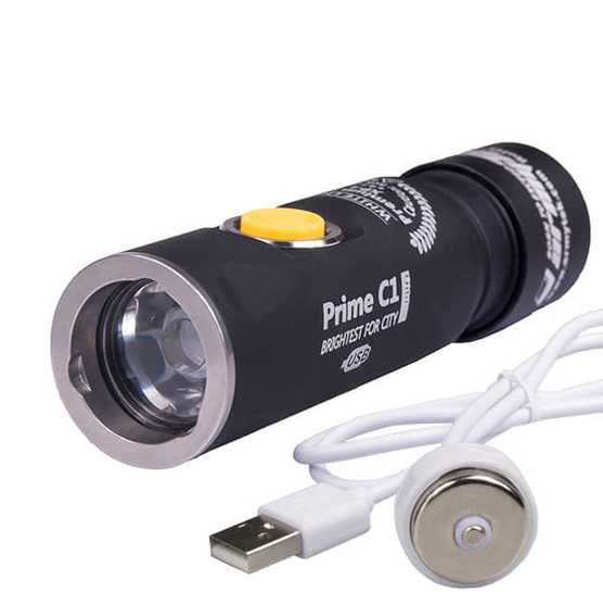 Карманный фонарь ARMYTEK PRIME C1 PRO MAGNET USB+18350 XP-L0