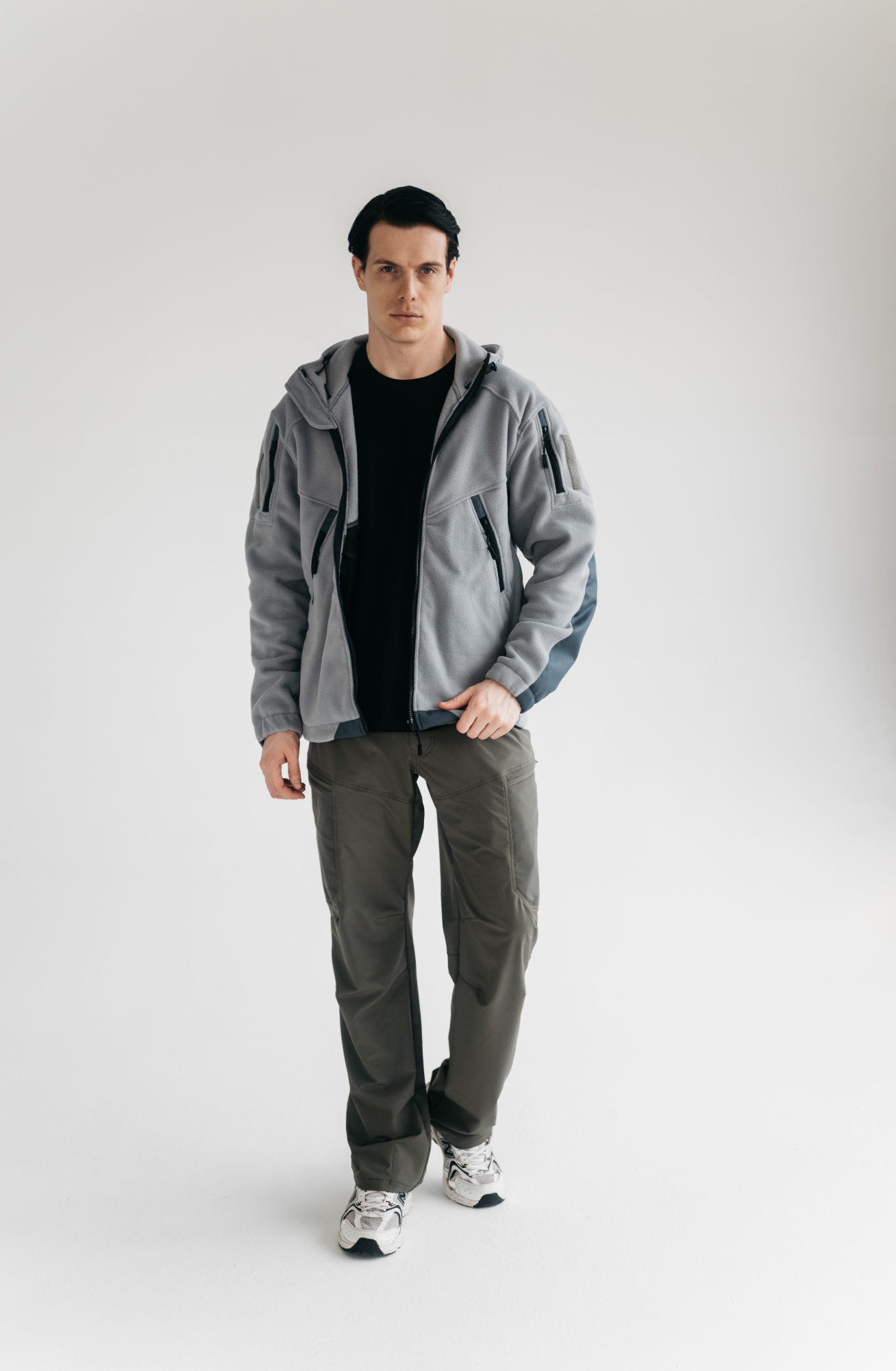 Флис BLLT Хантер c капюшоном (М, серый)