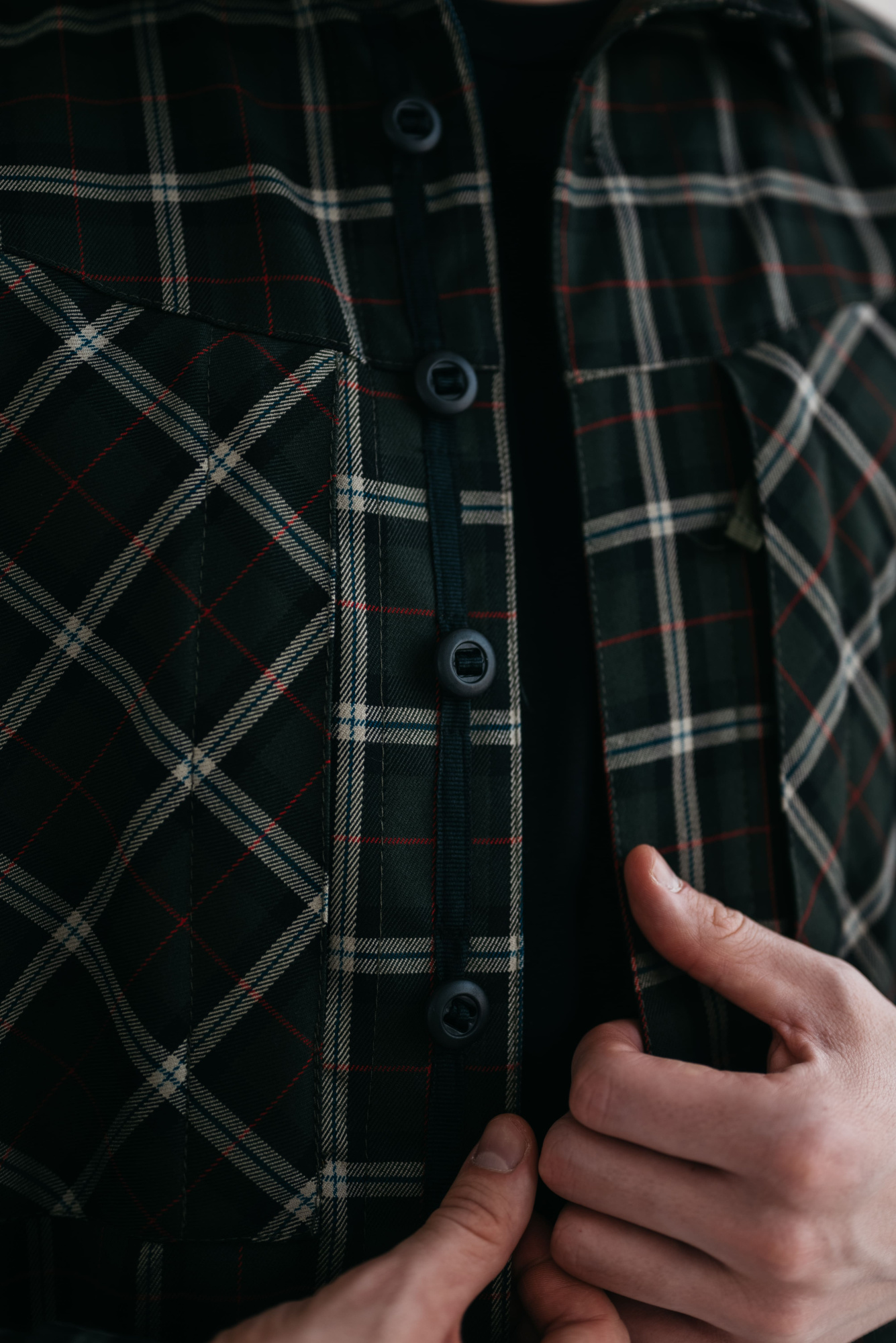 Рубашка BLLT Хайлендер (S, зелено-красная клетка)