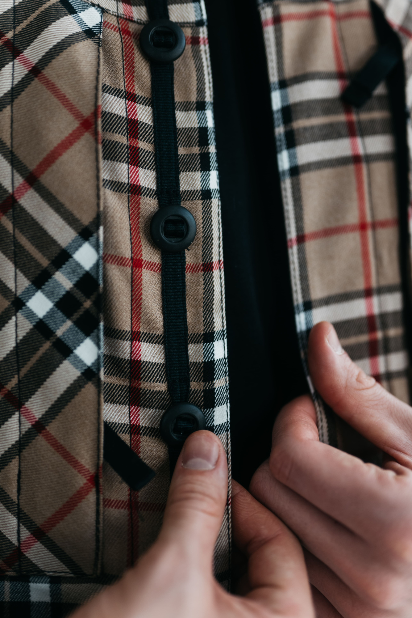 Рубашка BLLT Хайлендер (XL, бежево-черная клетка)