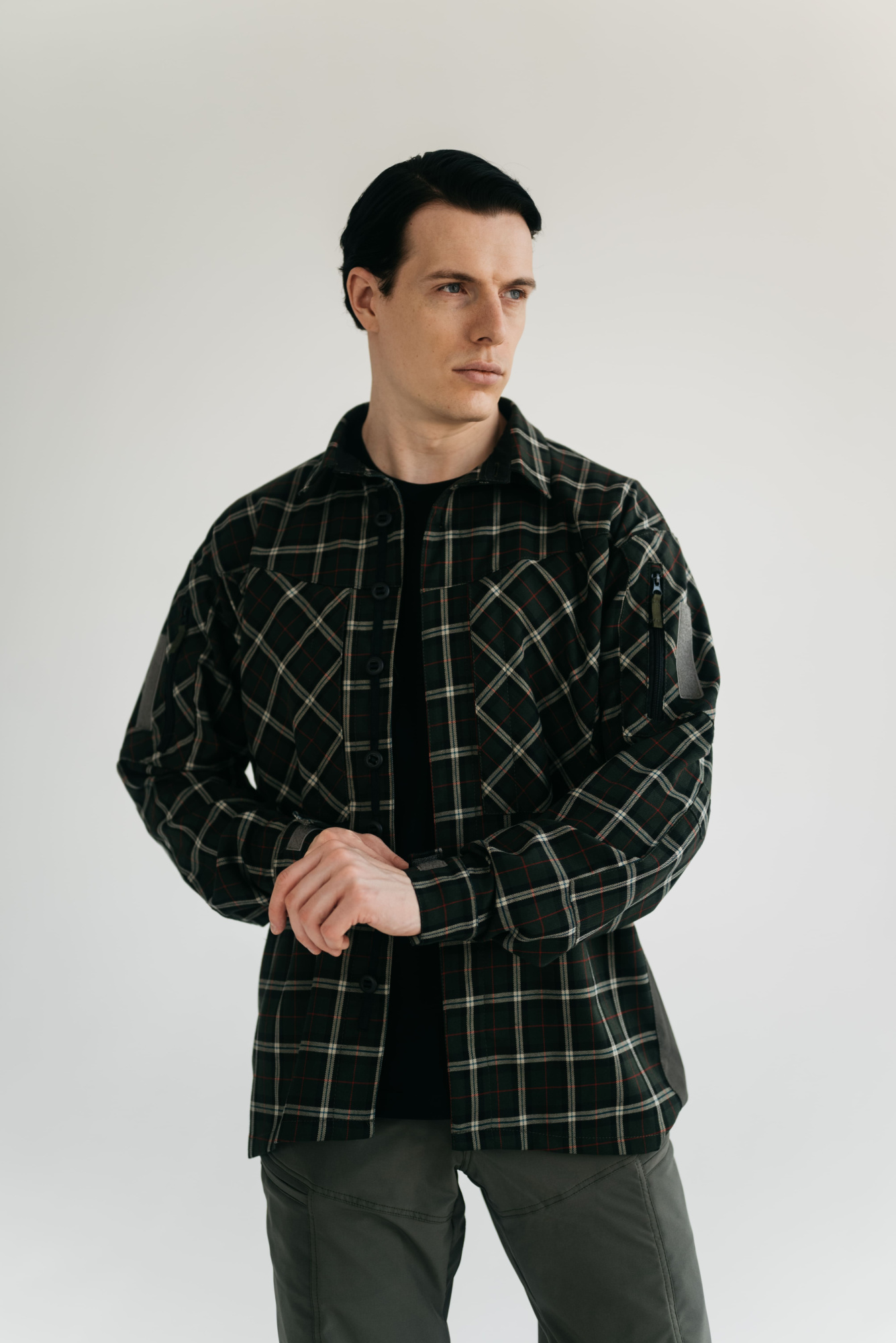 Рубашка BLLT Хайлендер (S, зелено-красная клетка)