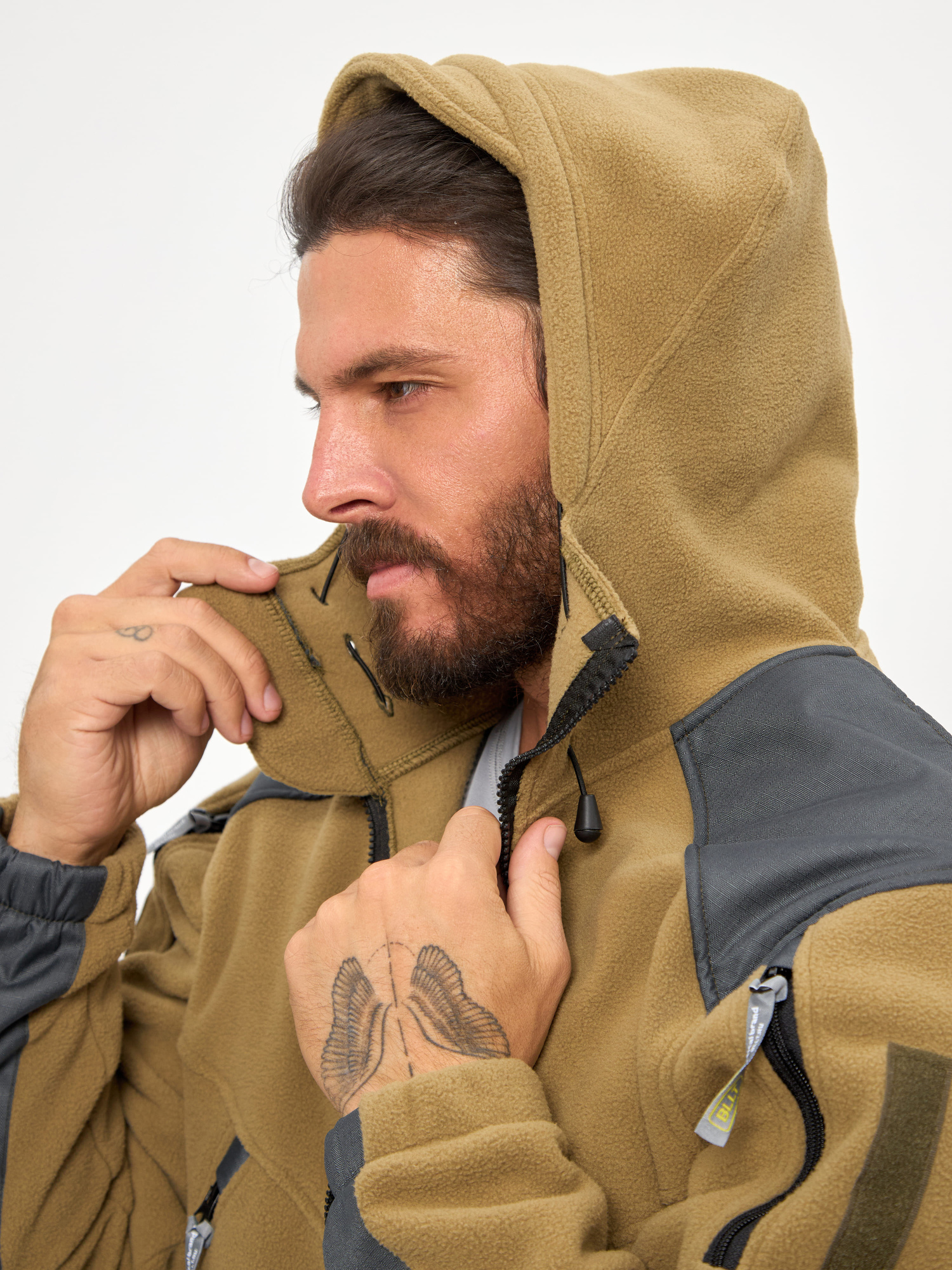 Флис BLLT Хантер c капюшоном (2ХL, хаки)