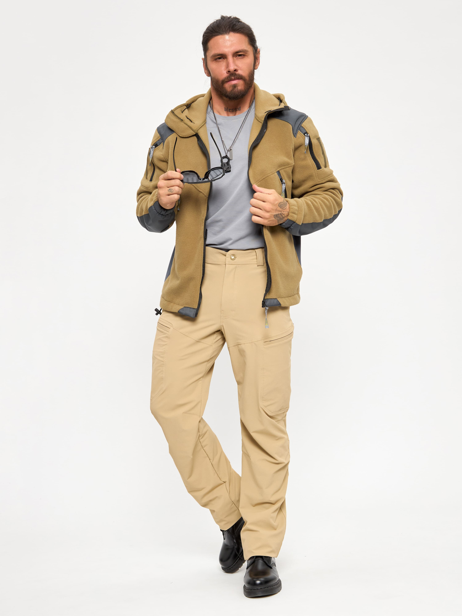 Флис BLLT Хантер c капюшоном (2ХL, хаки)