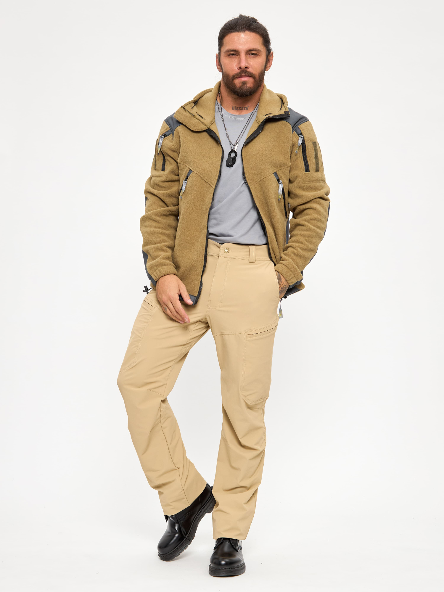 Флис BLLT Хантер c капюшоном (2ХL, хаки)