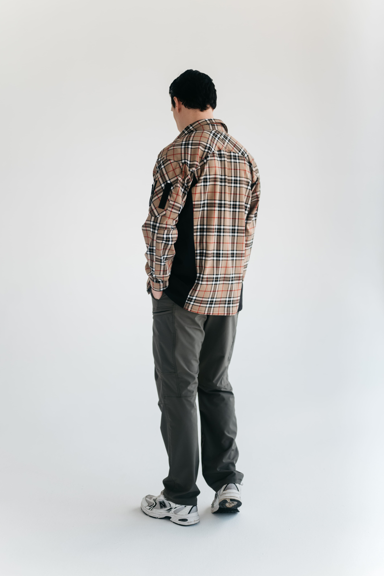 Рубашка BLLT Хайлендер (XL, бежево-черная клетка)