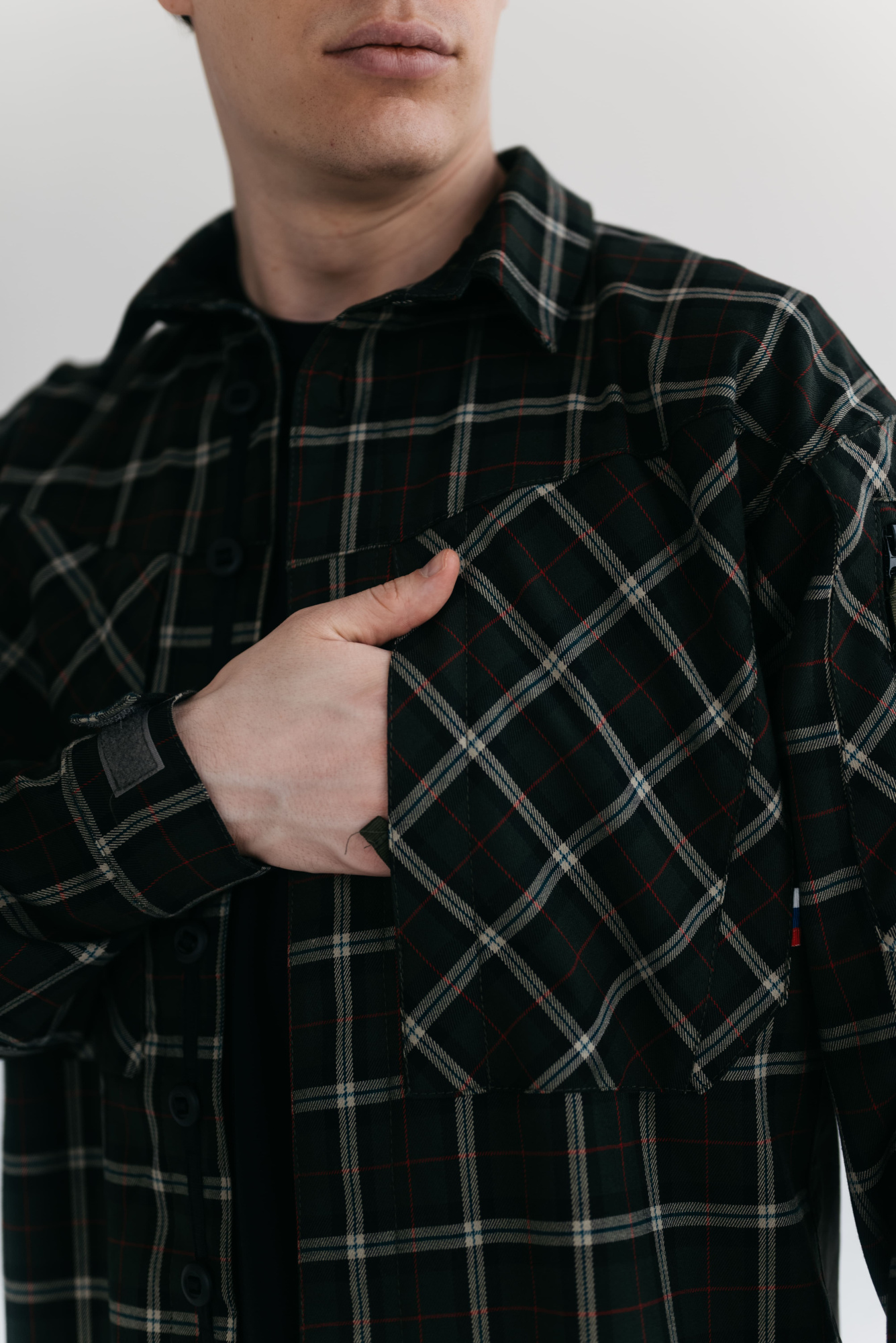 Рубашка BLLT Хайлендер (S, зелено-красная клетка)