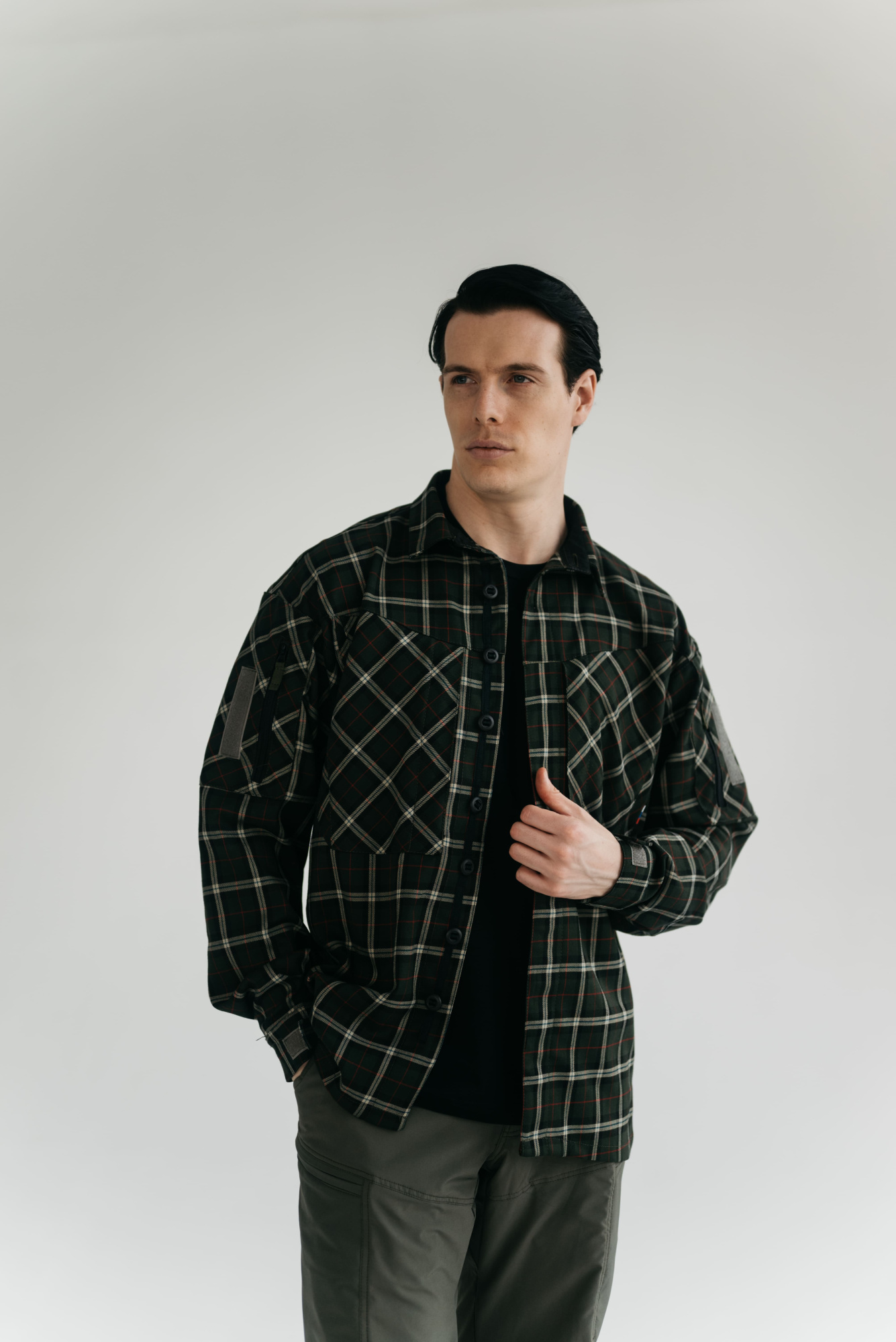 Рубашка BLLT Хайлендер (S, зелено-красная клетка)