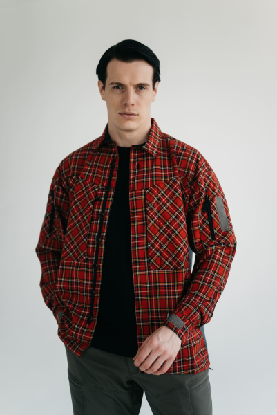 Рубашка BLLT Хайлендер (4XL, красная клетка)