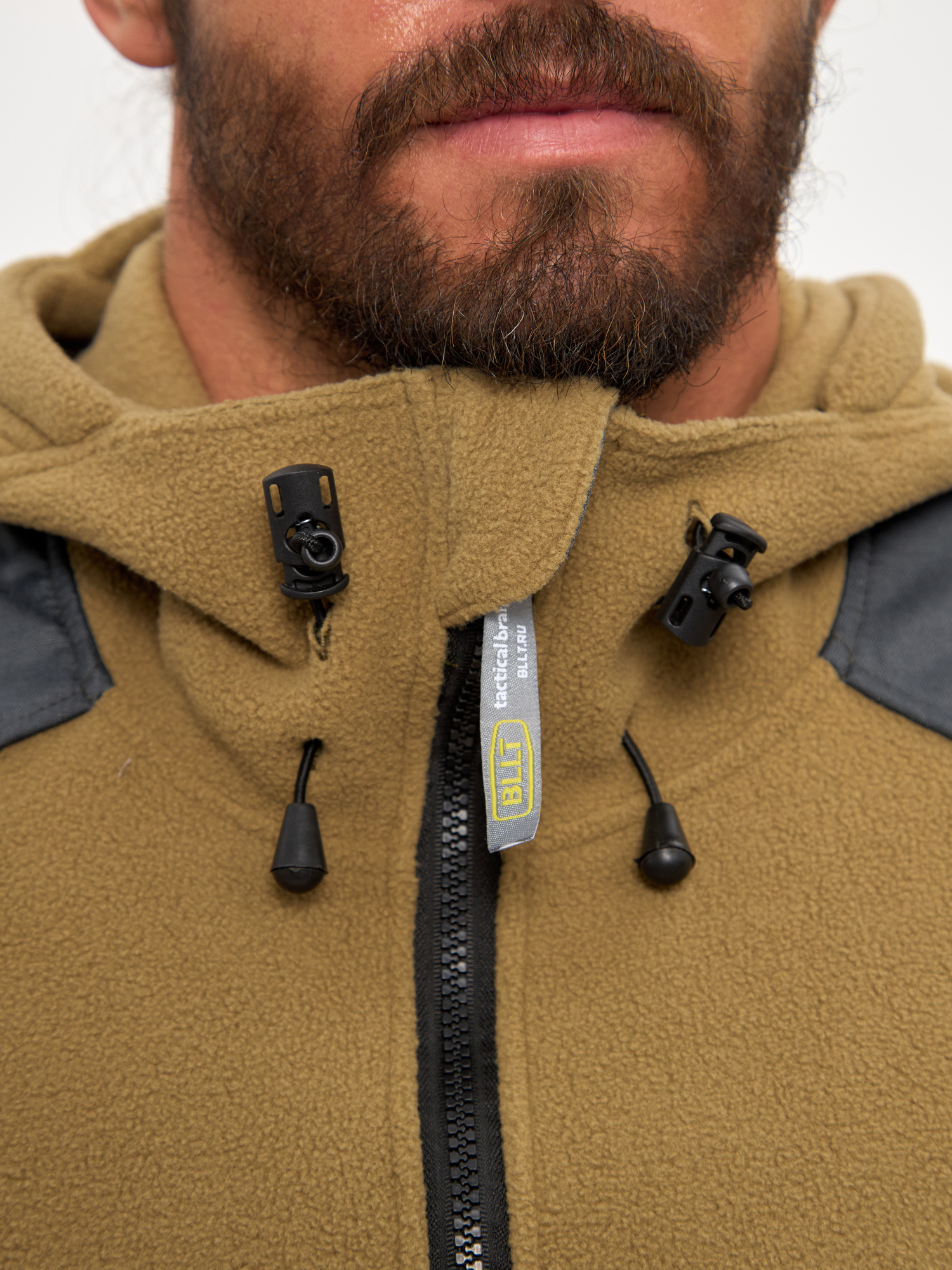 Флис BLLT Хантер c капюшоном (2XL, хаки)