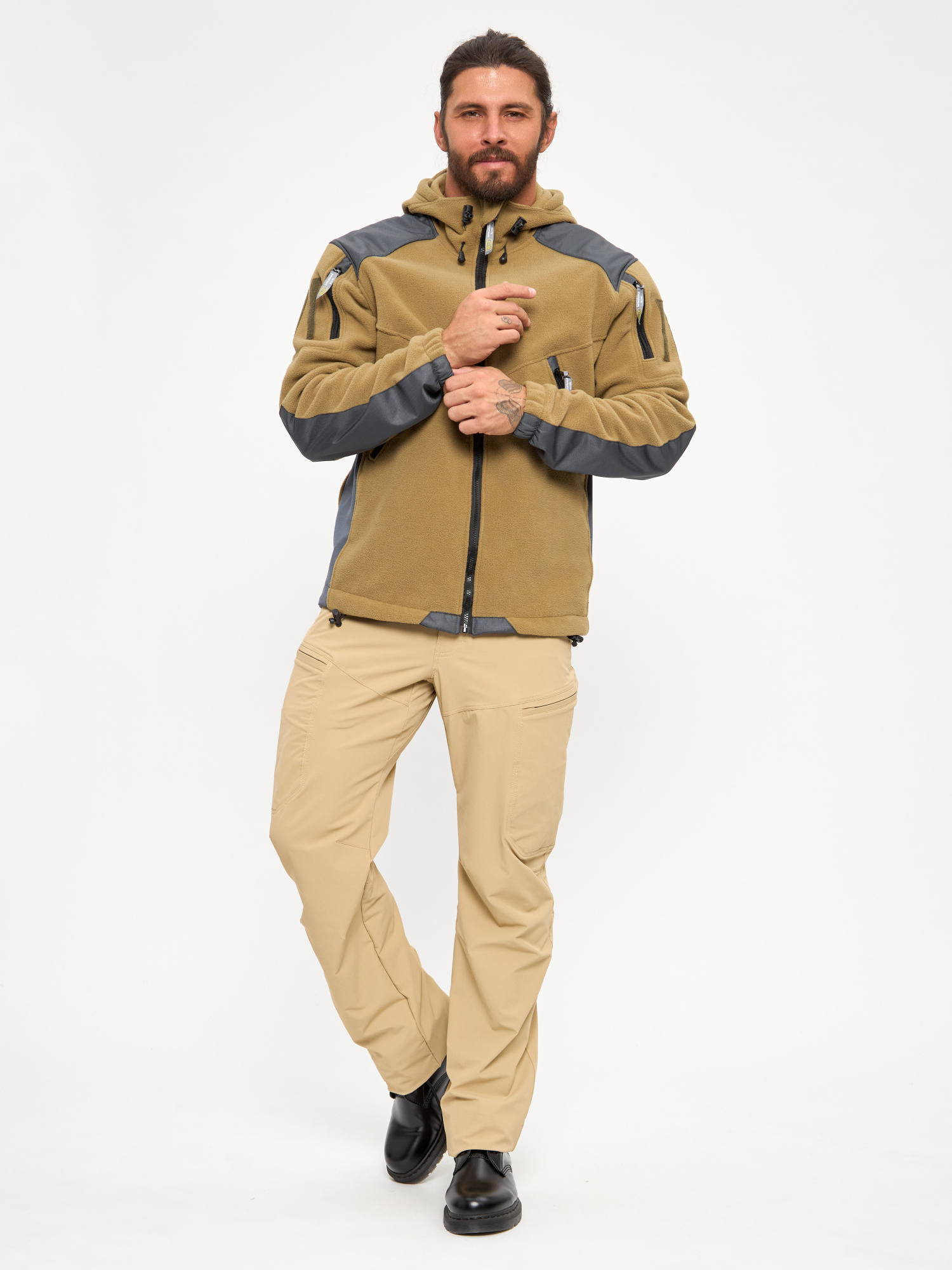 Флис BLLT Хантер c капюшоном (2XL, хаки)