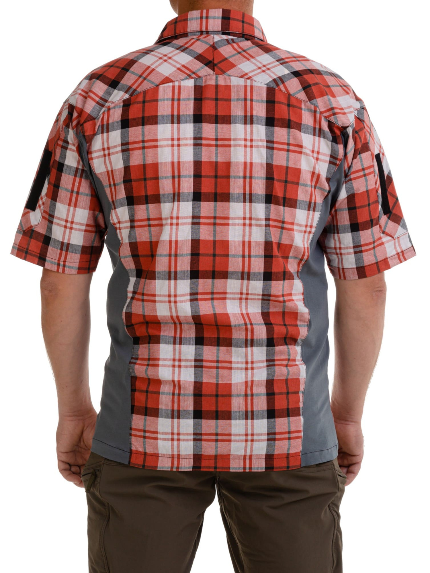 Рубашка BLLT Бенгази с коротким рукавом  (M, красная клетка)