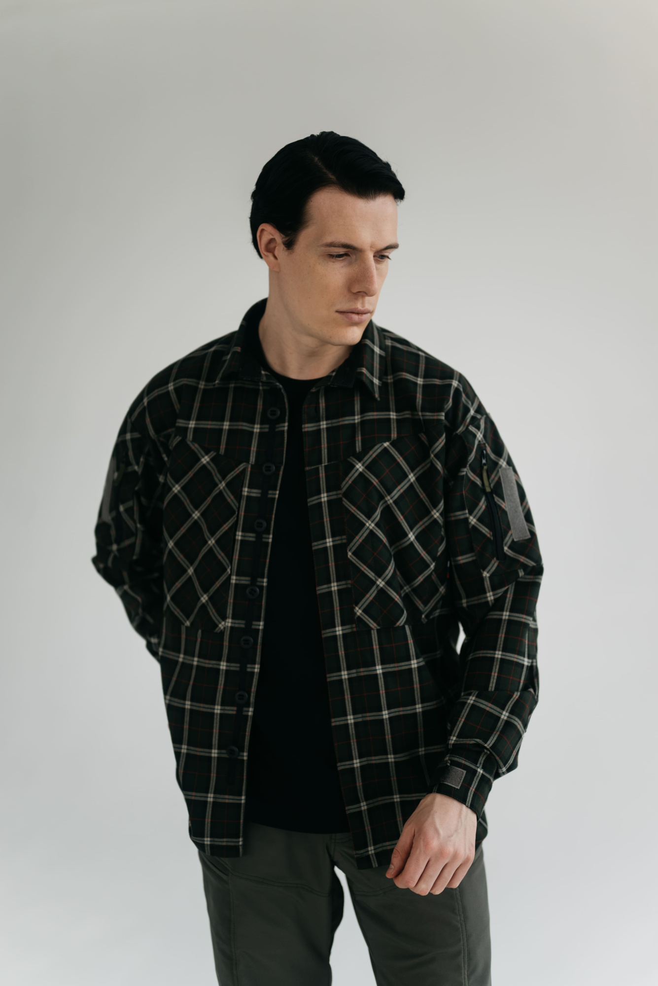 Рубашка BLLT Хайлендер (S, зелено-красная клетка)